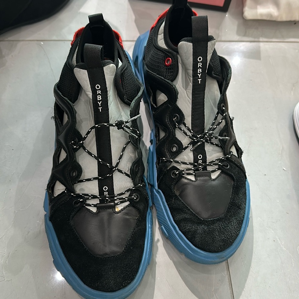 Women's Black and Blue Athletic Sneakers